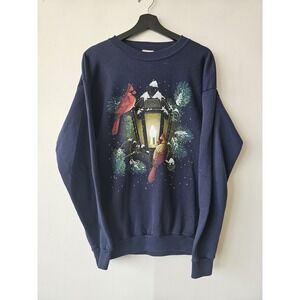 Vintage Cotton Grove Sweatshirt Mens Large Cardinals Lantern Winter Pullover 90s